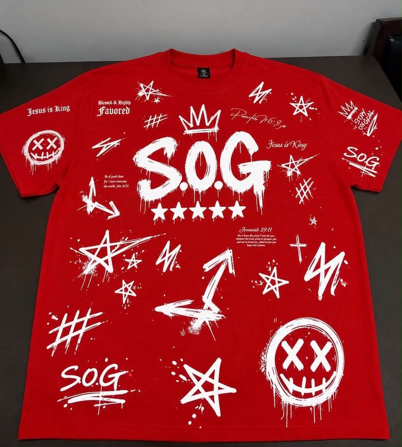 S.O.G Graffiti Tee — Red